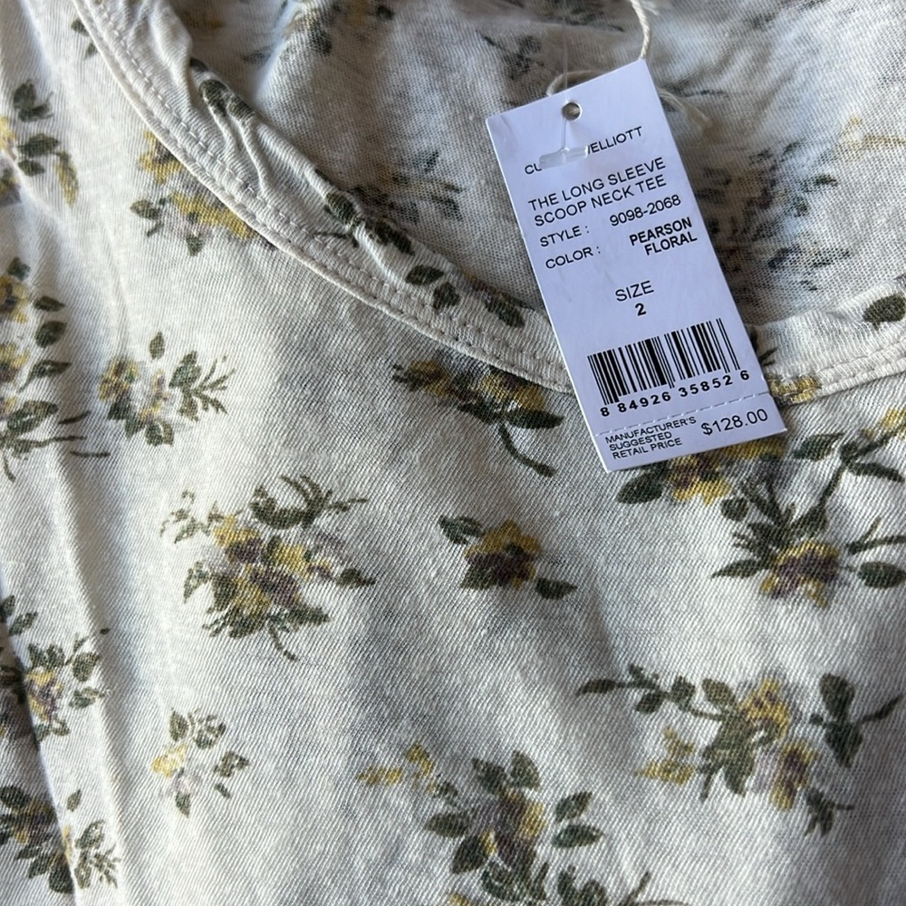 Current Elliot Top Large  (their size 2) Long sleeve shirt - beautiful floral!